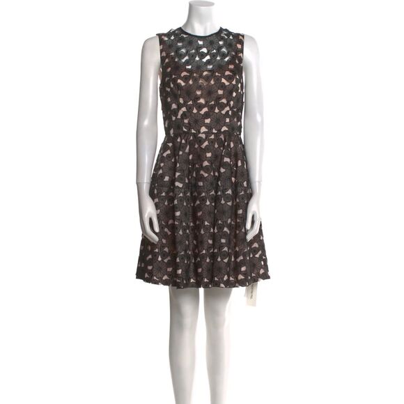 Jill Stuart Embroidered Cutout A-Line Mini Dress Neutral Women’s S / US 4 - Picture 1 of 2